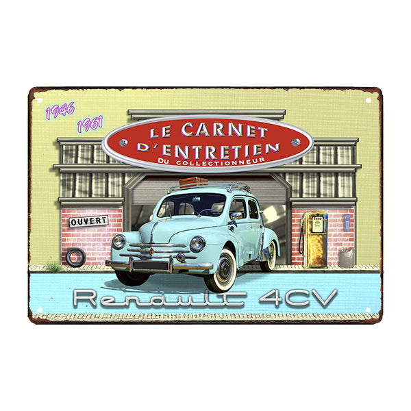 renault 4cv metal plate renault 4cv metal plate