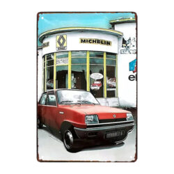 renault 5 metal plate