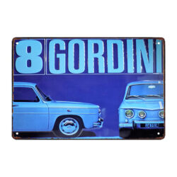 renault 8 metal plate