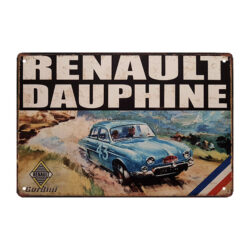 renault dauphine metal plate