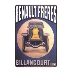 vintage renault metal plate