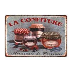 retro metal plate confiture de provence