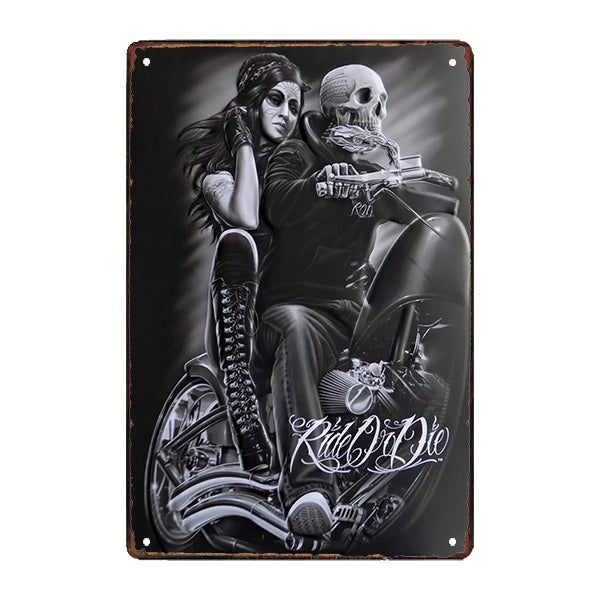ride or die metal plate ride or die metal plate