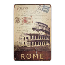 vintage metal plate br roma