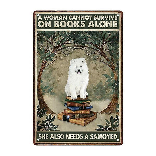 samoyed metal plate samoyed metal plate