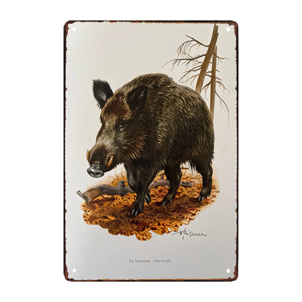 metal plate wild boar metal plate wild boar