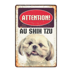 shih tzu metal plate