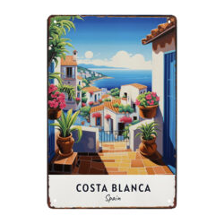 souvenir metal plate costa blanca