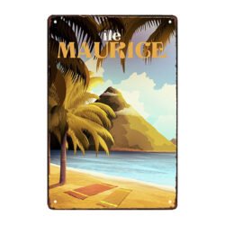 souvenir metal plate mauritius