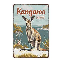 kangaroo souvenir metal plaque