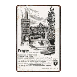 souvenir metal plate prague