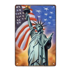 metal plate statue