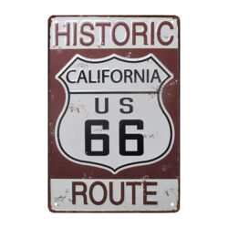 route 66 metal plate